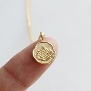 18k Gold Dipped Earth Element Uneven Round Necklace, Grounded Harmony, Statement Piece, Timeless, Fine Minimalist Jewelry, bridesmaid Gift