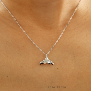 Simple Whale Tail Pendant Necklace, Gold, Silver Good Luck Mermaid Dolphin, Dainty Minimalist Jewelry, bridesmaid, Best Friend Her Gift