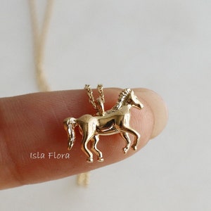 Tiny Dainty Running Horse Necklace, Western Silver Cowgirl, Gold Dipped Match Cowboy Boots, Minimalist Jewelry, Best Friend Bridesmaid Gift