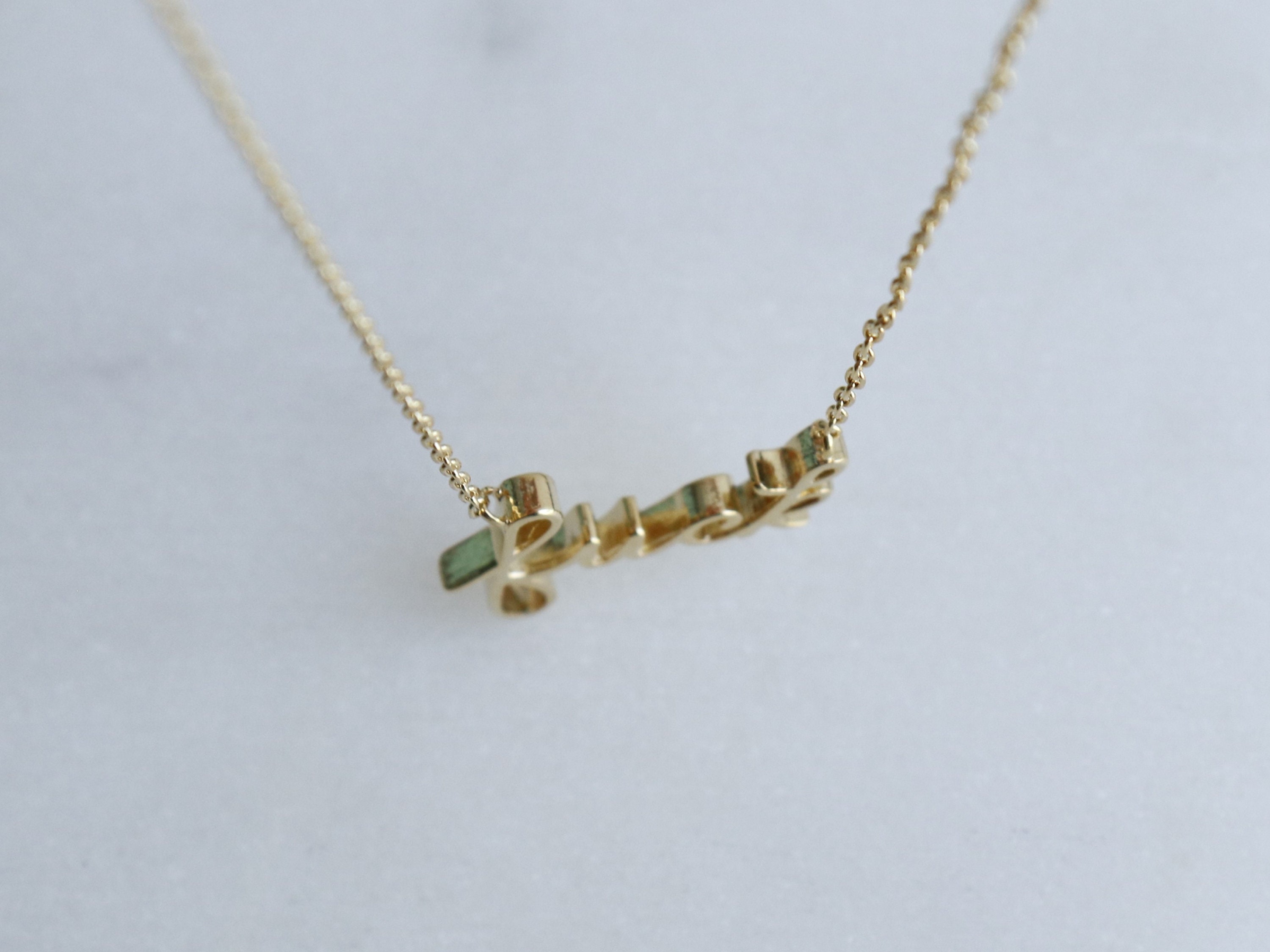 18k Gold Dipped Gentle Lowercase Fuck Cursive Script Necklace, Artistic Society,  Fun, Cosplay, IslaFlora, Minimalist Jewelry, Party Gift