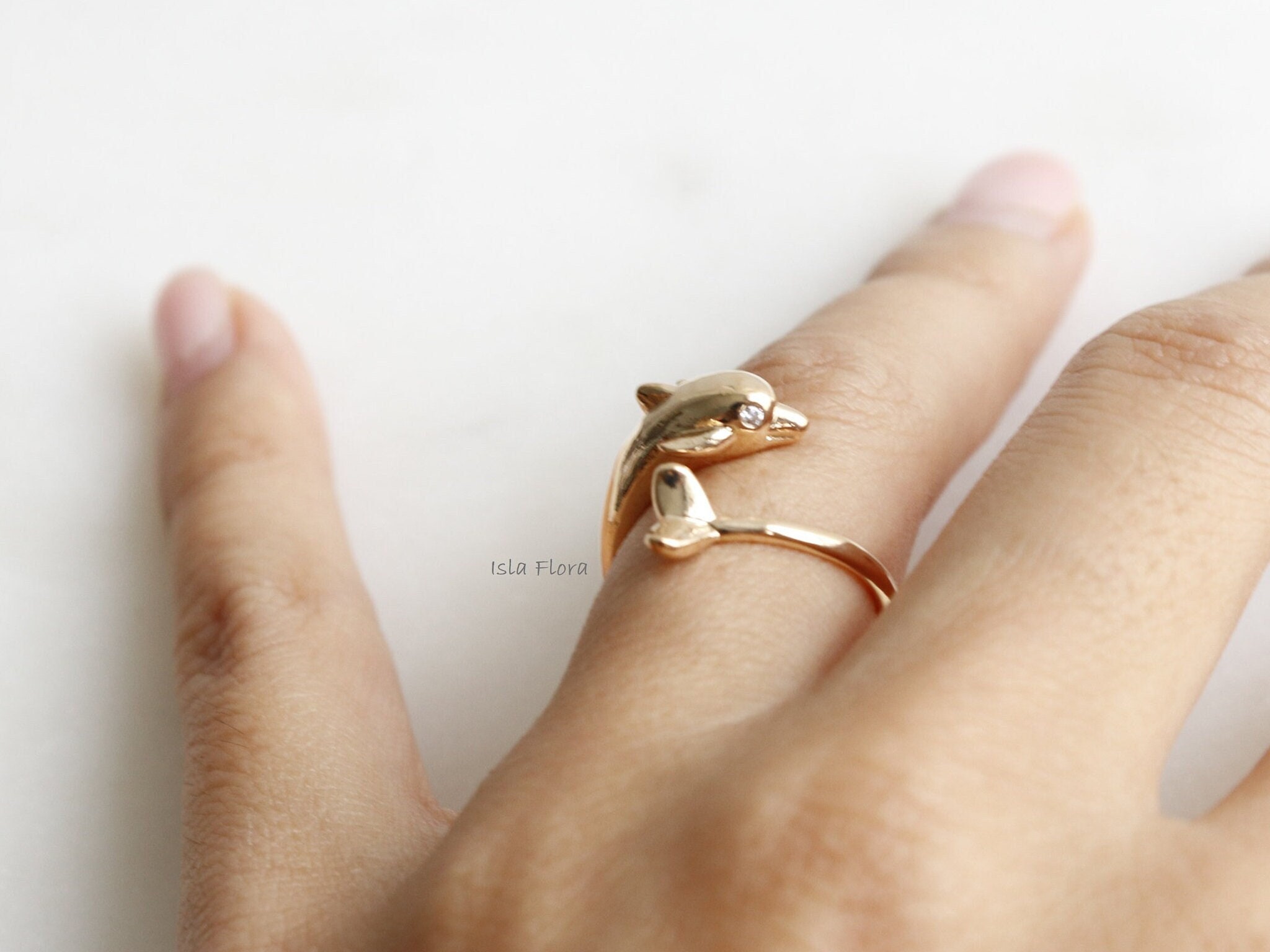 Dipped Gold Ring Dolphin Design – Uniquely Thai Lao TV