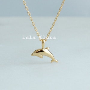 Dainty Simple Dolphin Pendant Necklace, Sensual, Playful Whale Ocean Marine Jewelry, Sea Lover, Minimalist Jewelry, Layering Bestie Gift