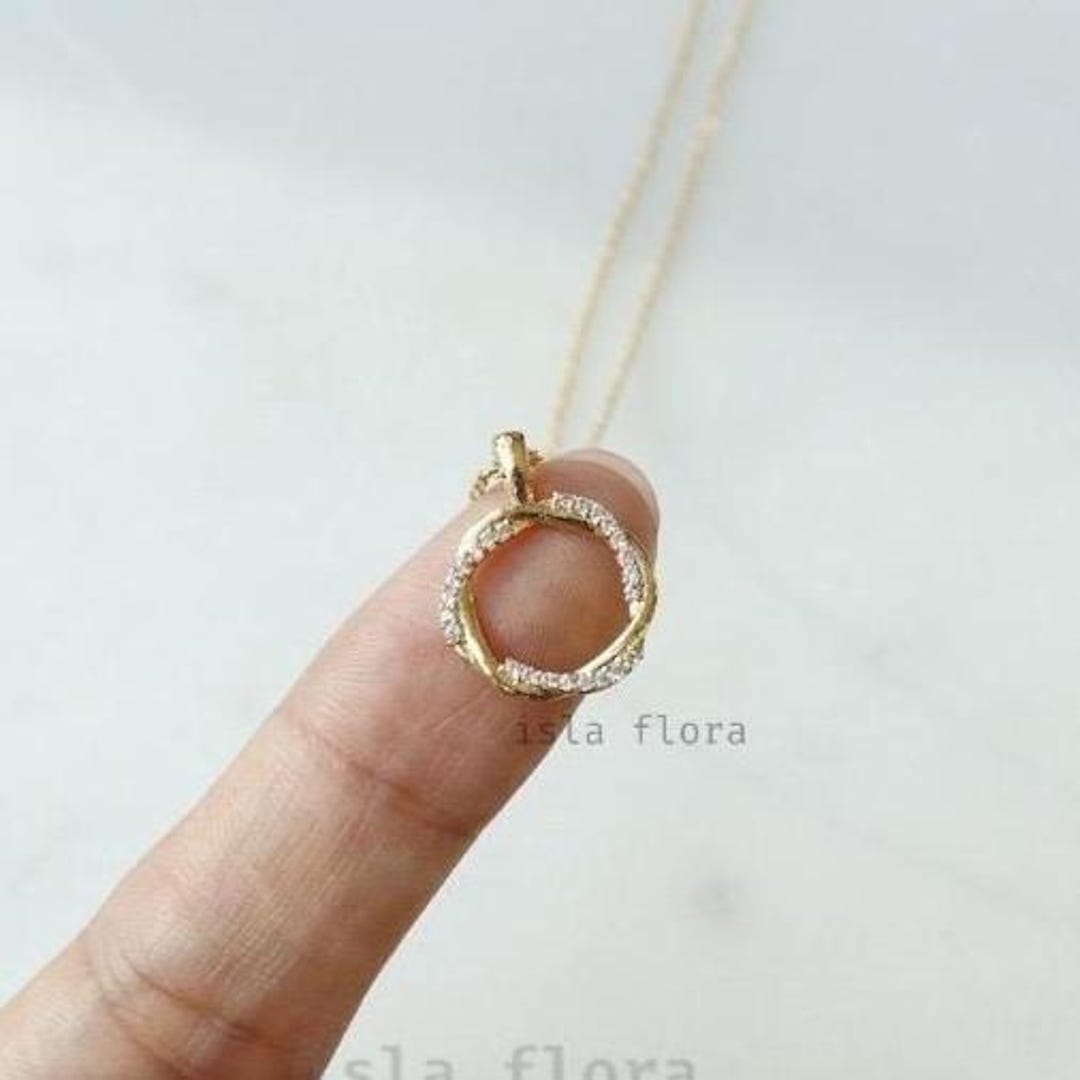 Claire Brown Circle Pendant Necklace main image 1