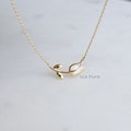 Dainty Encased Opal Tulip Wrap Necklace, Aesthetic, Simple, Gold, Silver Elegant, Minimal Jewelry, bridesmaid, Delicate, Layering Her Gift