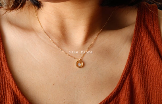 Pendentif Vintage Or 24 Carats Sur Coquillage Nacré – Occasion Bon état