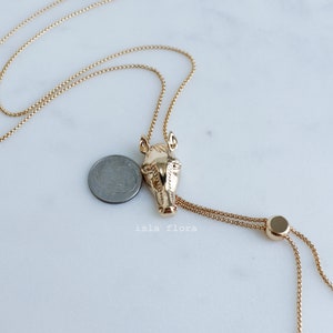 Horse Adjustable Chain 26" Necklace, Cowboy Cowgirl Bolo Style, Gold Western Glam, Rodeo Fashion, Country, Minimal Jewelry bridesmaid Gift