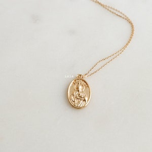 St Jude the Apostle Patron of Hope Oval Necklace, Double Sided, Saint ...