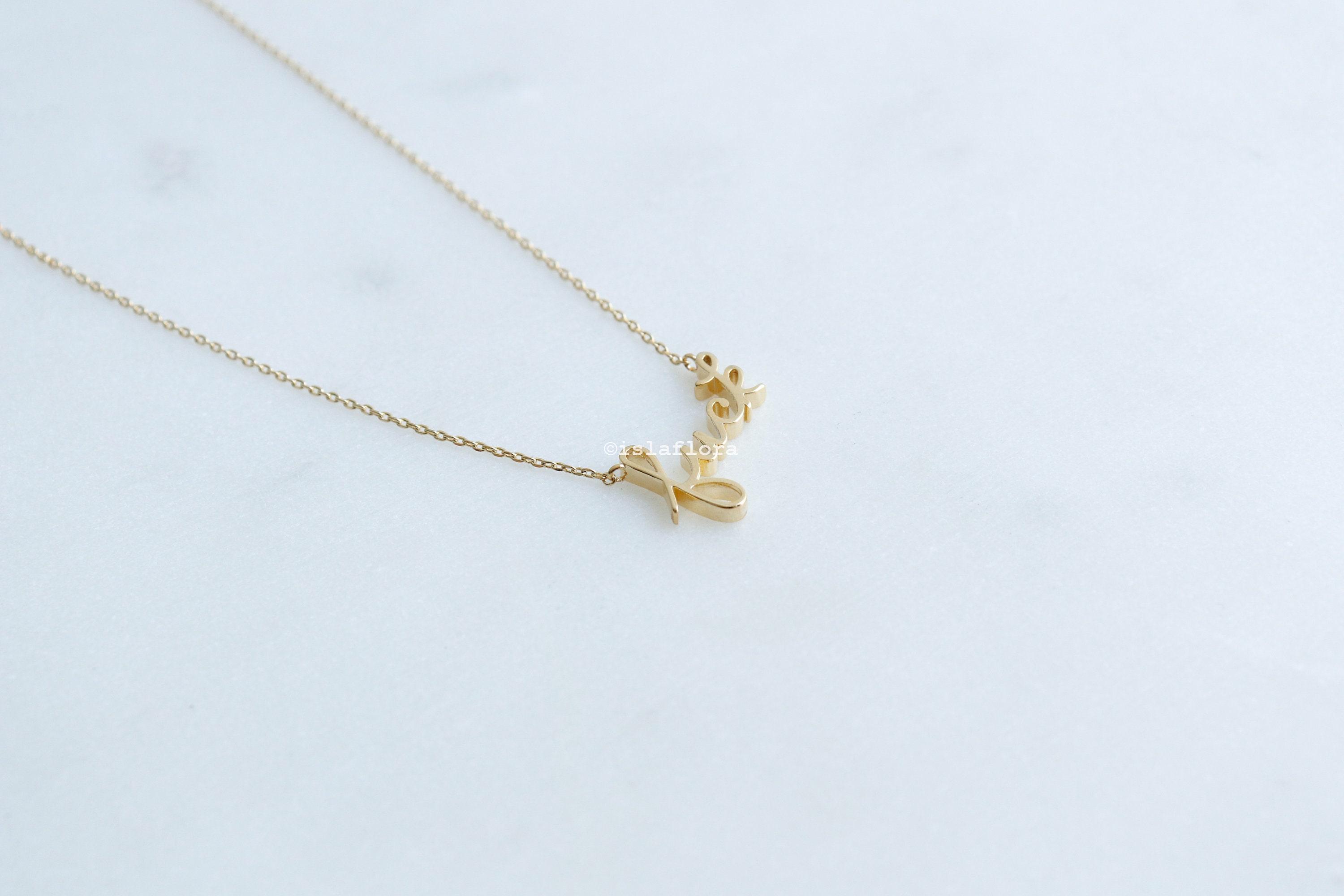 18k Gold Dipped Gentle Lowercase Fuck Cursive Script Necklace, Artistic Society,  Fun, Cosplay, IslaFlora, Minimalist Jewelry, Party Gift