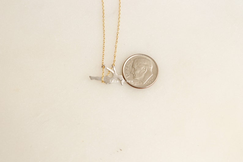Dainty Girl on Swing Necklace, Two Tone, Play Time Childhood Memories, Nostalgic Gold Minimalist Jewelry, Perfect Gym Teacher, Friend Gift May include: A gold chain necklace with a silver pendant of a person doing a handstand on a swing.