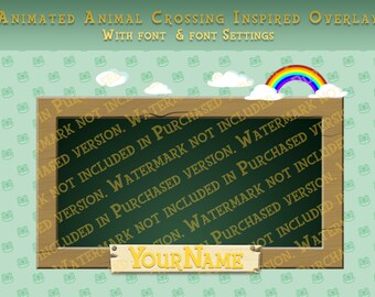 Animal Crossing inspirado cámara web animada superposición