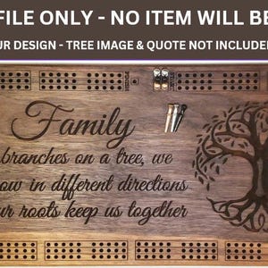 Cribbage board DXF, SVG, PDF, crv file only, Customizable design.
