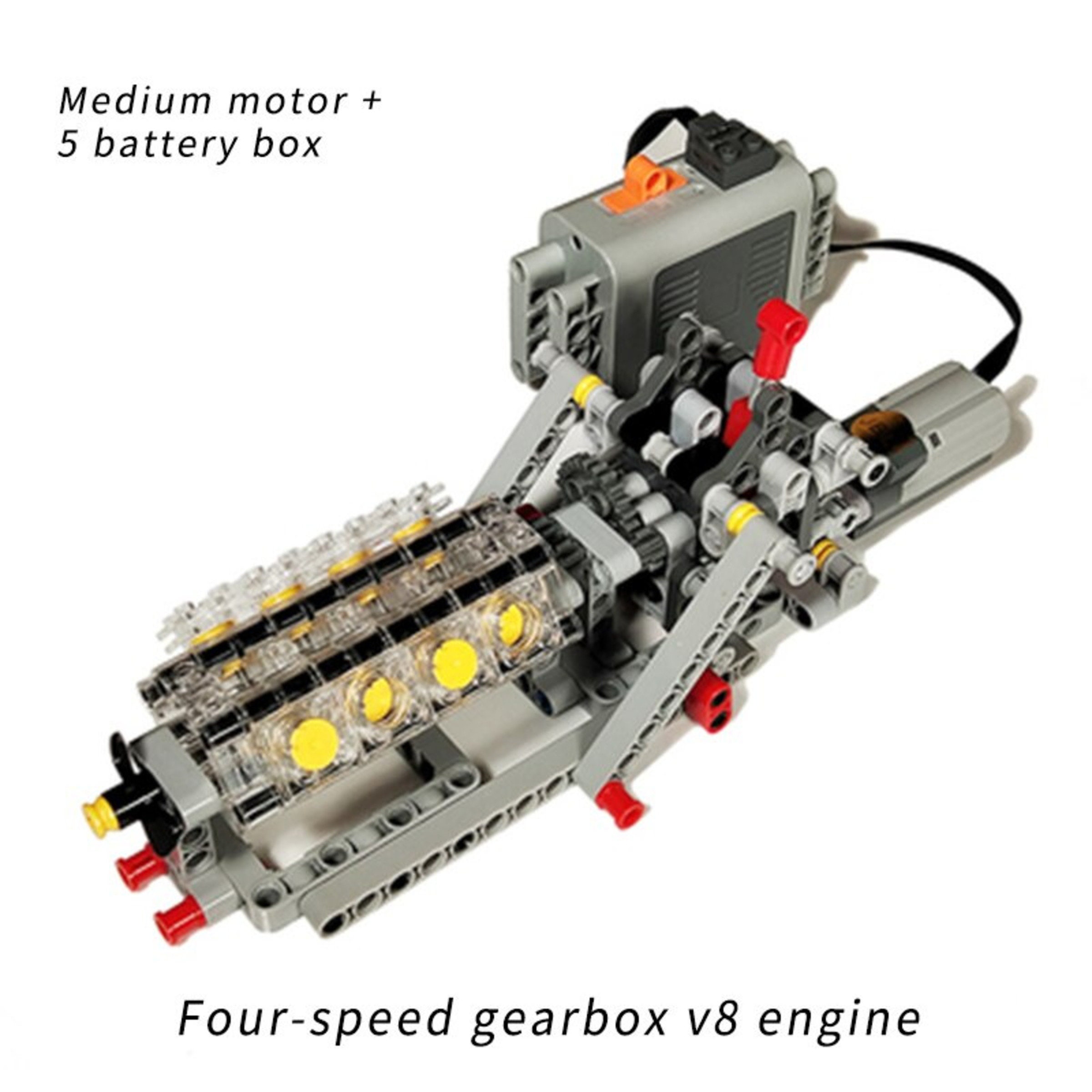 LEGO Gearbox With Hightech Power Functions Motors and Engine Etsy