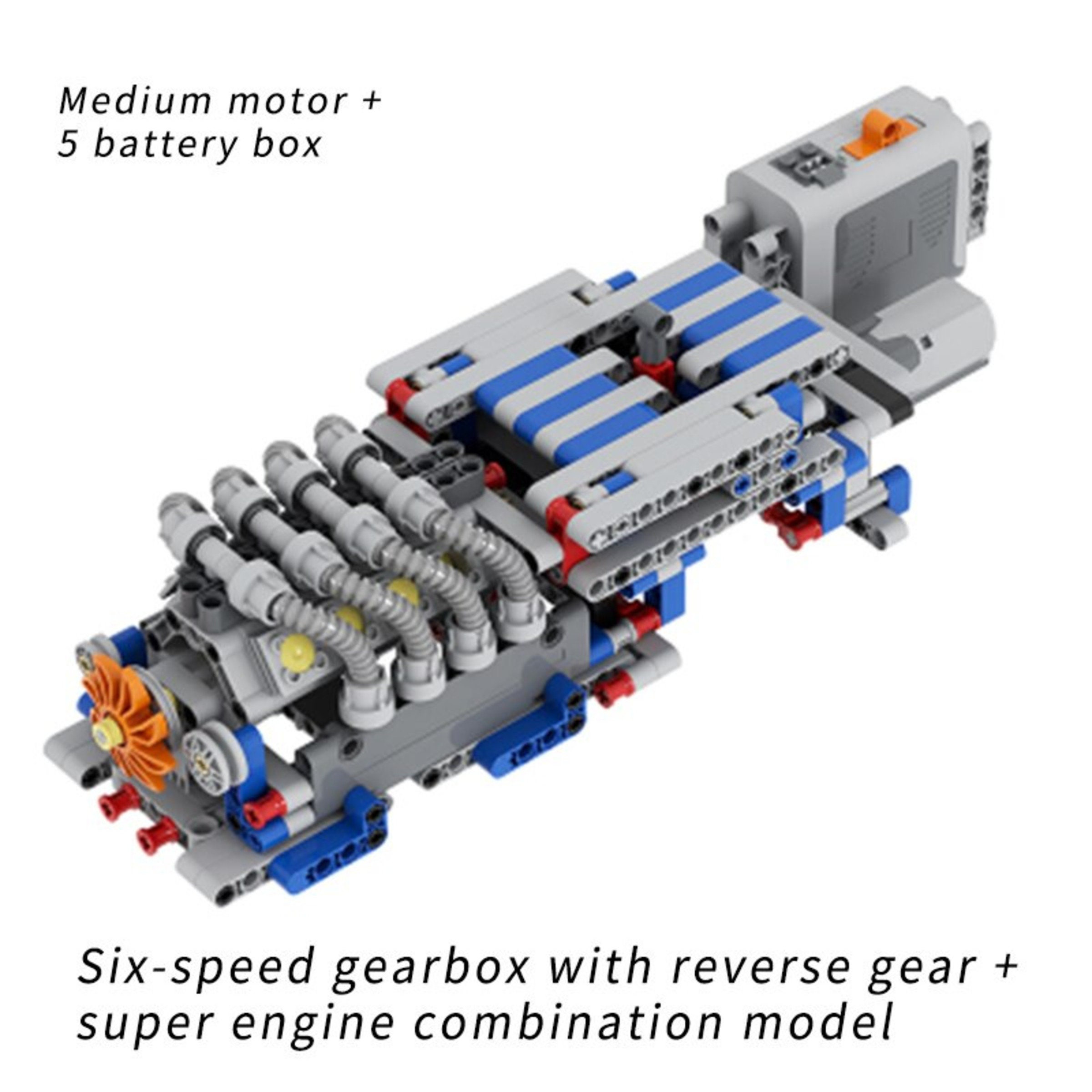 LEGO Gearbox With Hightech Power Functions Motors and Engine Etsy