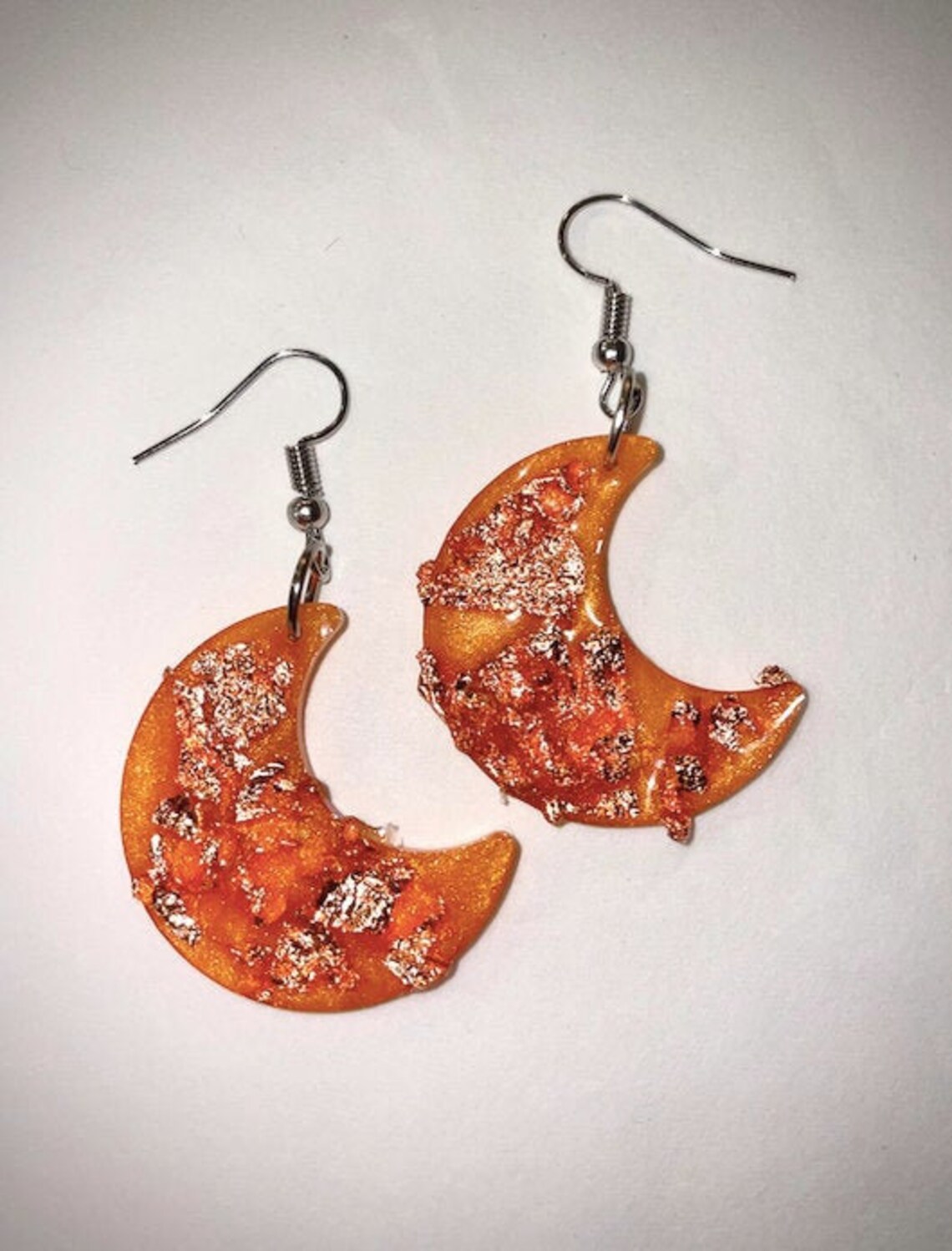Sparkly Orange Crescent Moons Etsy