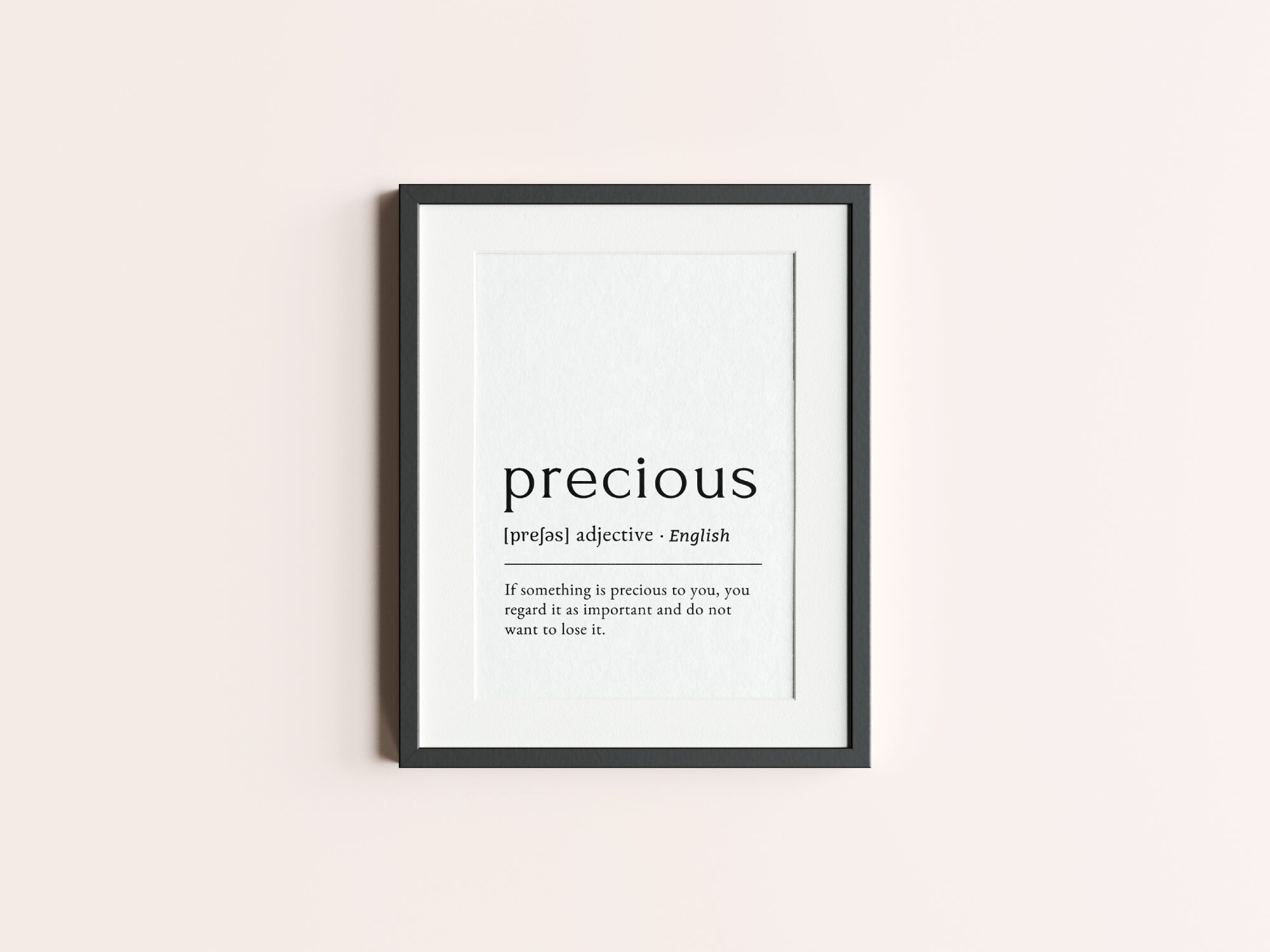 Precious Definition Printable Wall Poster Instant Download A4 Etsy