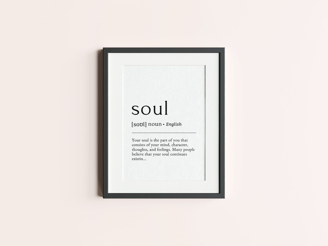 Soul Definition Poster Printable Wall Art INSTANT DOWNLOAD - Etsy