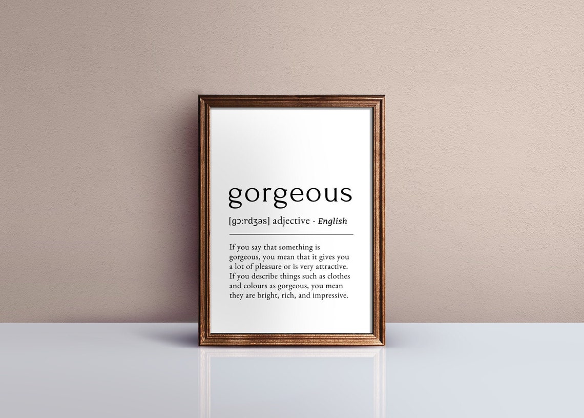 Gorgeous Definition Printable Wall Poster Instant Download A4 Etsy