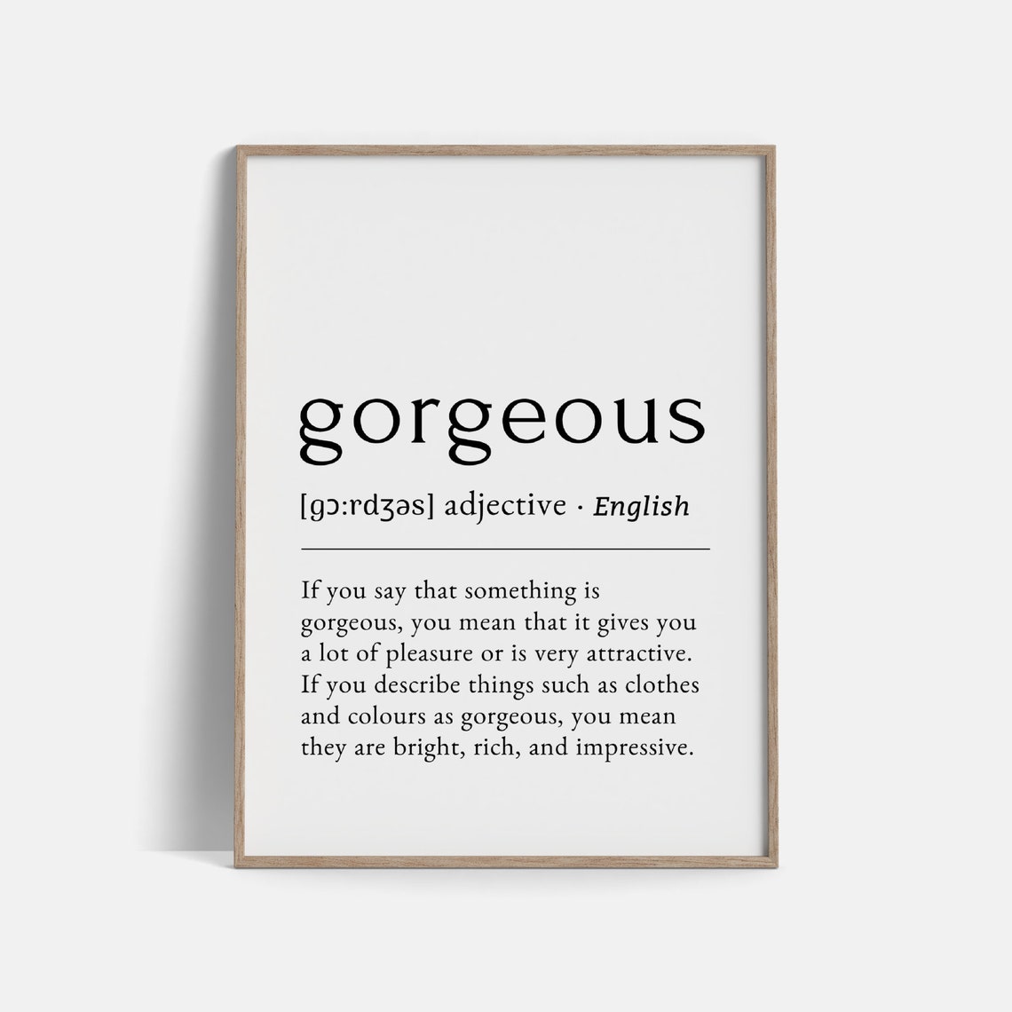 Gorgeous Definition Printable Wall Poster Instant Download A4 | Etsy