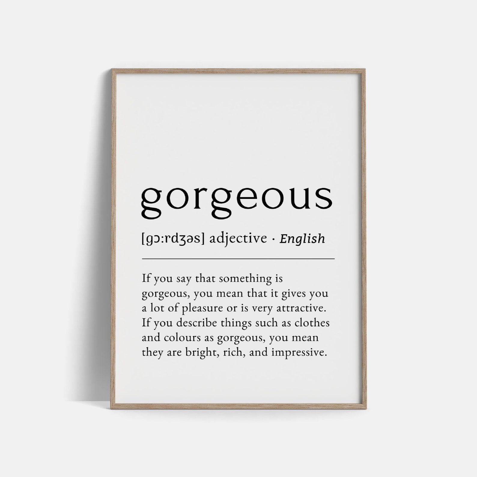 Definition Printable Wall Poster Instant Download A4 Etsy