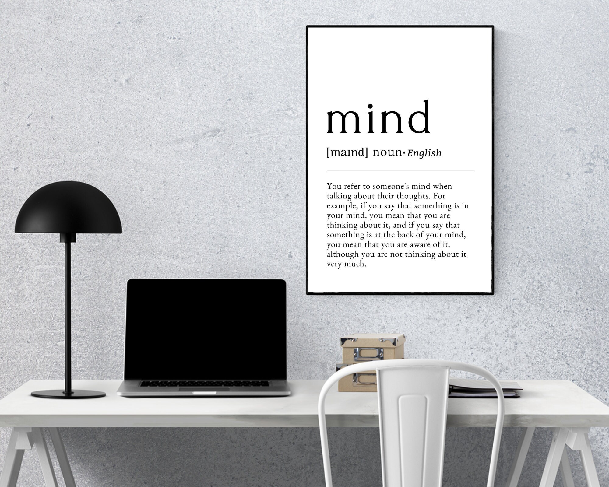 Mind Definition Printable Wall Poster Mind And Body Rest Etsy