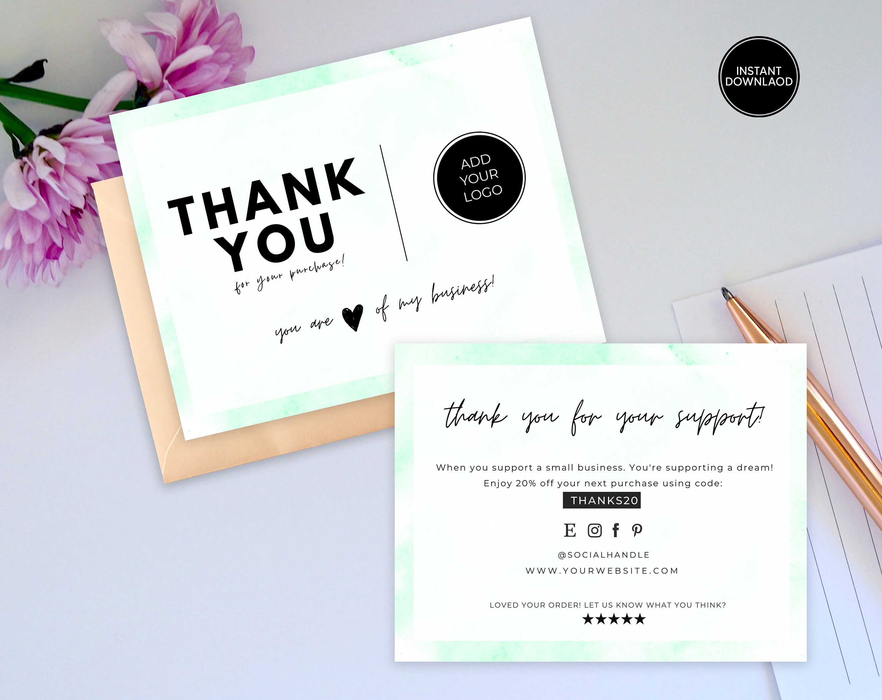 Small Business Thank You Card Template