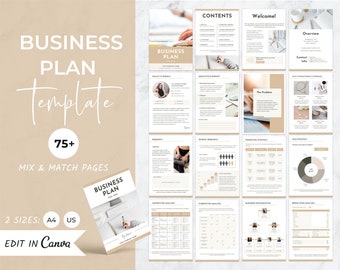party plan jewelry companies Business Plan Template Printable, Online Business Plan, Editable Small Business Plan, Modern Minimal Business Plan, Canva Template