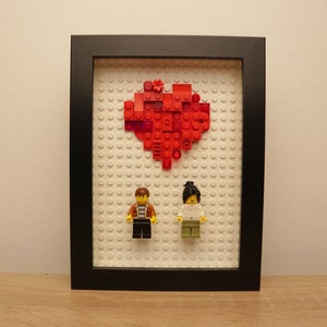 LEGO Love Theme Frame with Personalized Minifigures