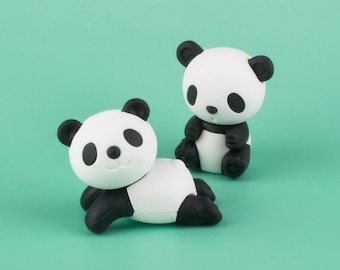 Simpatica gomma da cancellare Panda sdraiata Gomma Iwako Japan Stationery "opzioni separate" figura seduta animale