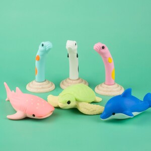 Sea Friends Creatures 02 Radiergummi Briefpapier Iwako Japan Figur Walhai Delfin Schildkröte Tupfenkiesel Figur