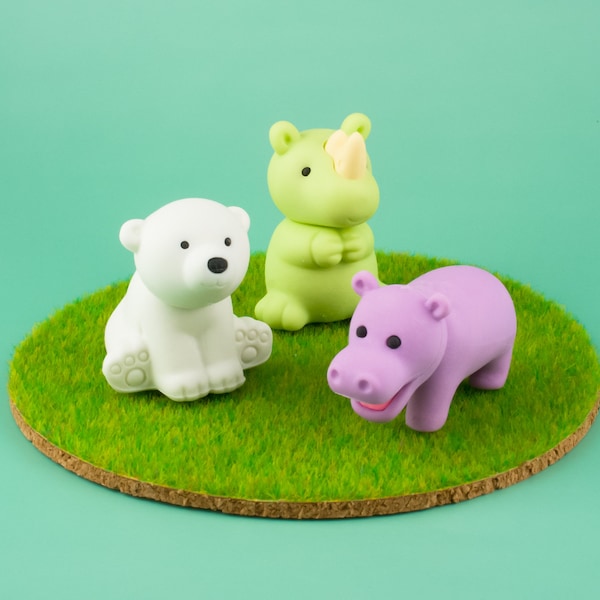 Gomme Iwako pour animaux sauvages : puzzle 3D de papeterie en caoutchouc
