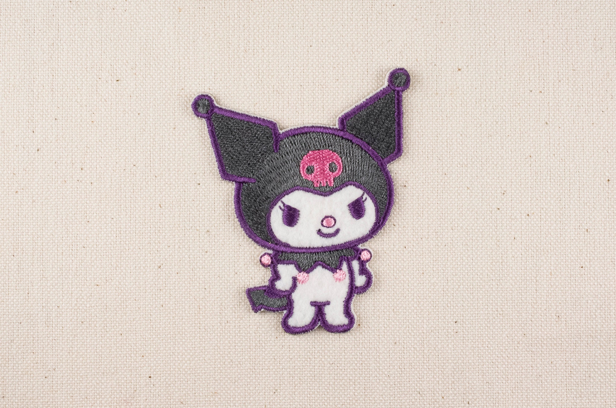 か*ち様 basicks My Melody Kuromi PATCH DENI 4-7 ファッション basicks My Melody Kuromi PATCH DENIM