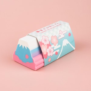 Gomme à effacer découpée Mont Fuji Sakura fleurs de cerisier des montagnes fuji roses Japon outils en caoutchouc écriture fuji yama