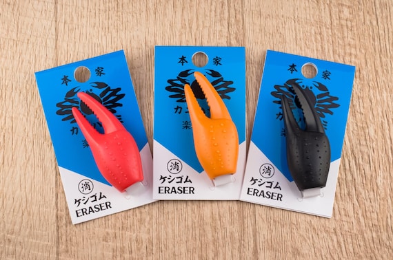 Crab Claw Topper Pencils Eraser Stationery Rubber Japan Crab's