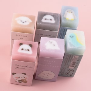 Borracha semitransparente animal 03 Papelaria Borracha Japão mochipan Cão Panda Pinguim Dinossauro