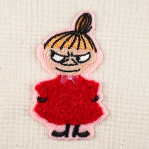 Moomin Little My Character Iron on Patch Embroidery Decorative applique DIY Japan Embroidered Cartoon Emblem Japan For Bag Jacket