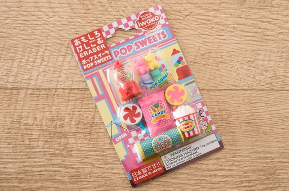 Pop Sweets Set Eraser Rubber Iwako Japan Madeleine Eclair Pop Sweets Set Eraser Rubber Iwako Japan Madeleine Eclair