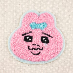 Opanchu Usagi Face iron on Patch Embroidery Decorative applique Japan Embroidered Cartoon Emblem Japan For kid child Bag Jacket