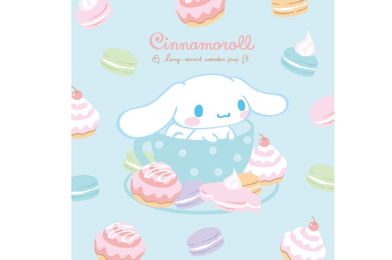 Set of 2 Cinnamoroll Character Iron on Patch Cinnamon Roll
