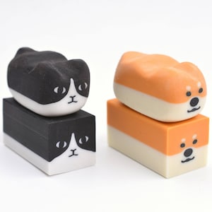 自分だけの動物消しゴム文具ゴムを作ろう 日本 猫 柴犬 サンスター文具