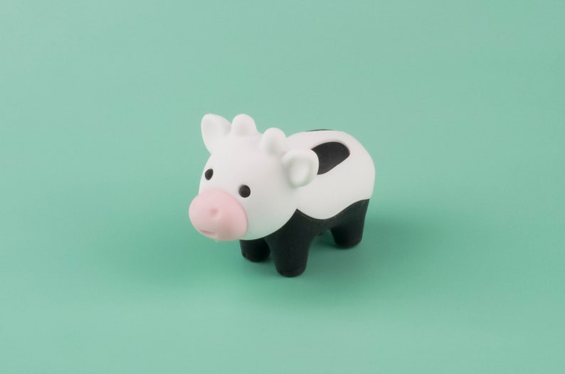 Wild Animal 04 Eraser Rubber Stationery Iwako Japan separately options Pig Cow Bull Cattle Horse Figure Cow