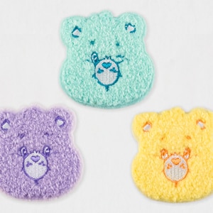 Toppa ricamata con orsetti del cuore, soffice, da stirare, decorativa, fai da te, con stemma ricamato a forma di gattino, emblema giapponese per borsa e giacca.