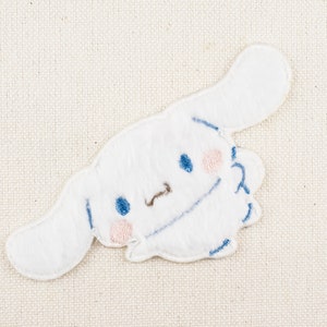 Donzige Cinnamoroll Karakter Ijzer op Patch 3 Borduurwerk Decoratieve applique DIY Japan Cartoon Embleem Japan Voor Tas Jas Sanrio