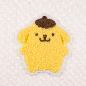 Fluffy Pompompurin whole body Iron on Patch 4 Embroidery Decorative applique DIY Japan Cartoon Character Emblem Japan For Bag Jacket