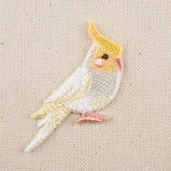 Sittich Vogel Aufnäher Stickerei Dekorative Applikation Gesticktes Abzeichen Tier Papagei Hamanaka Wildtier Baum Japan für Tasche Jacke