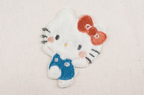 Hello Kitty Iron on Patch Blue Dungarees Hello Kitty Iron on Patch Blue Dungarees