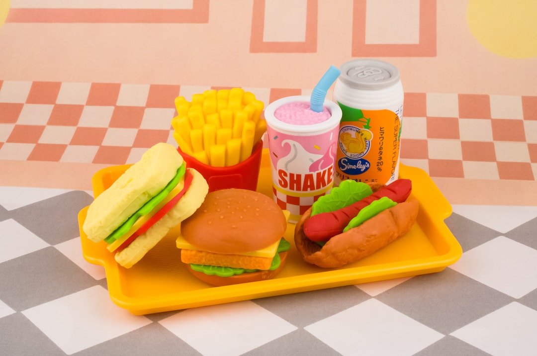 Iwako Fast Food Eraser Set: Japanese Stationery in Blister Pack - Etsy