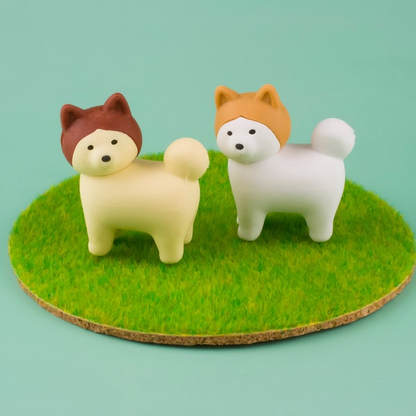 Cute Akita Dog Eraser Stationery Rubber Iwako Japan "color options" Animal Figure
