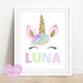 Unicorn Printable Art Set Unicorn Art Prints Nursery Decor - Etsy