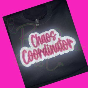 Chaos Coordinator Glitter Applique Sweatshirt: Cozy Mom Apparel