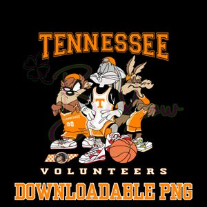 Tennessee Vols Basketball Cartoon Design PNG 300DPI